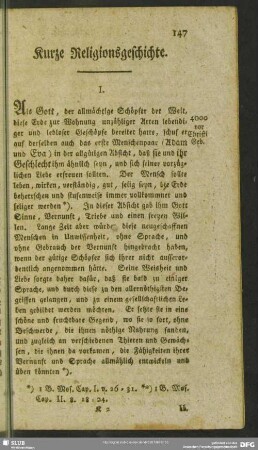 Kurze Religionsgeschichte