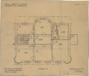 Fischer, Theodor; München - Laim; Haus Schätz - Grundriss OG