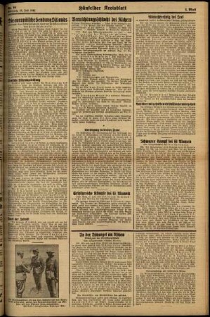 Zweite Ausgabe vom Mittwoch, den 15. Juli 1942.