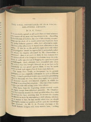 The Vital Importance of Our Fiscal Relations - Ceylon.