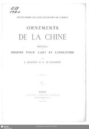 [5]: Ornements de la Chine : recueil de dessins pour l'art et l'industrie