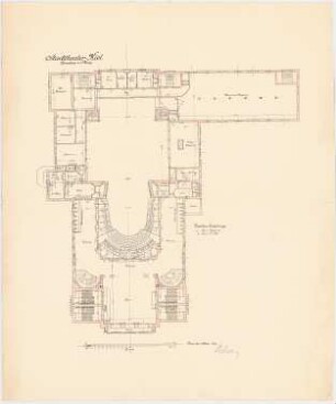 Stadttheater, Kiel: Grundriss 1. Rang 1:100