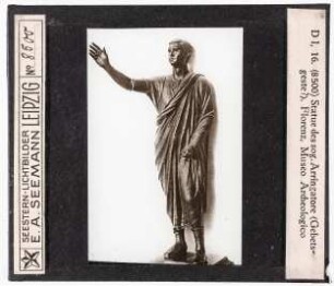 Statue des sogenannten Arringatore. Florenz, Museo Archeologico (Seestern-Nr. 8500)