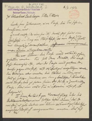 Brief an Emil Gutmann, 06.07.1912
