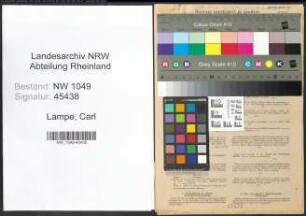 Entnazifizierung Carl Lampe , geb. 01.03.1891 (Steuerberater)