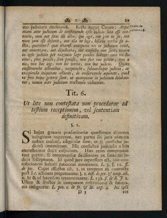 29-32, Tit. 6 Ut lite non contestata non procedatus ad testium receptionem, vel sententiom definitivam