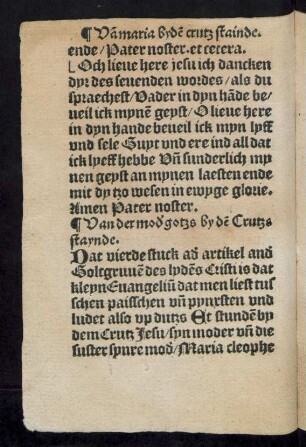 Van der moder gotzs by dem Crutze staynde. Dat vierde stuck ader artikel an der Goltgruven des lydens Cristi ...