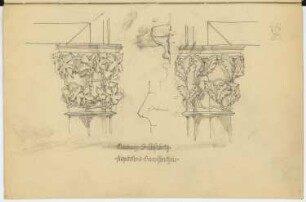 Elisabethkirche, Marburg Skizzen- und Fotoalbum 2: Ansichten Kapitelle der Sakristeitür (aus: Elisabethkirche, Marburg)