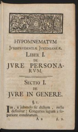 Sectio I. De Iure In Genere