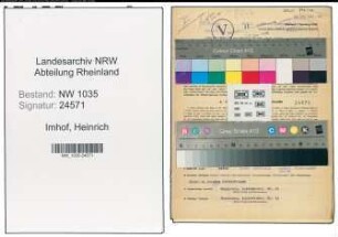 Entnazifizierung Heinrich Imhof , geb. 17.11.1905 (Schmied)