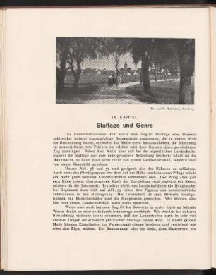 IX. Kapitel. Staffage und Genre