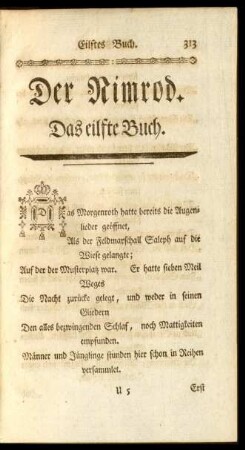 Der Nimrod. Das eilfte Buch