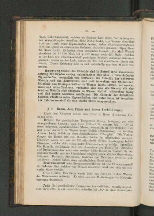 § 3. Brom, Jod, Fluor und deren Verbindungen.