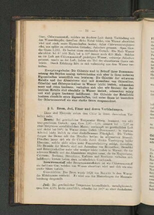 § 3. Brom, Jod, Fluor und deren Verbindungen.