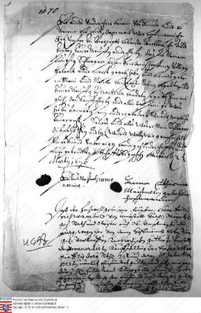 Beilage zur Urkunde: Johann Friedrich Hoffmann verkauft an Friedrich Wambold den früher Knobloch v. Hatzbach gehörigen Hof zu Bürstadt