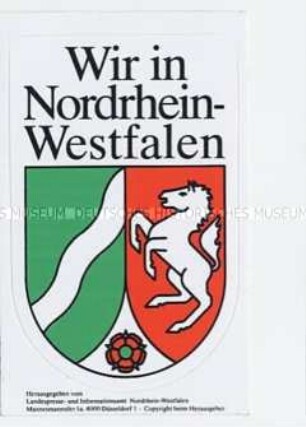 Werbe-Aufkleber der Landesregierung Nordrhein-Westfalen