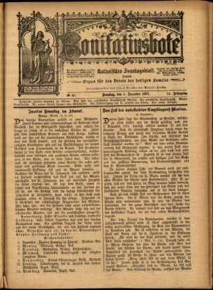 Erste Ausgabe vom Sonntag, den 05. Dezember 1897.