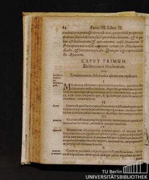 Caput Primum. Definitiones Mechanicae, Sive Terminorum in Mechanica usitatorum explicatio.