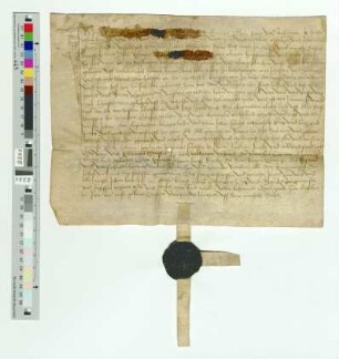 Joist Rabensburgh und seine Frau übergeben dem Tilmann [...] und dessen Frau seine halbe Blashütte gelegen auf Tielnhannes Hammer, dazu die Hälfe an der niedersten Blashütte, ein Viertel Blashütte gelegen auf der Weiste und Verschiedenes andere.