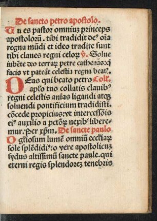De sancto petro apostolo.