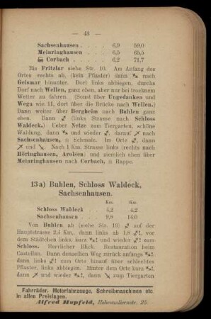 13a) Buhlen, Schloss Waldeck, Sachsenhausen