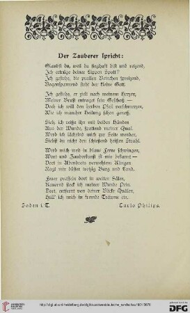 1: Der Zauber spricht