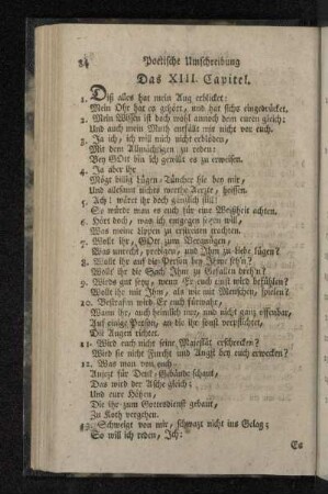 Das XIII. Capitel.