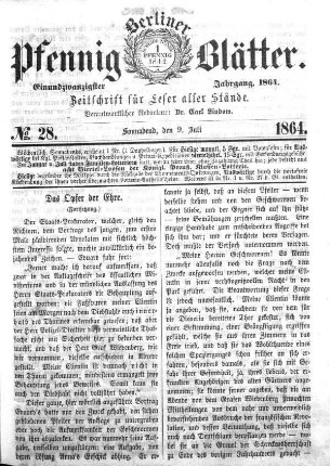 No. 28, Sonnabend, den 9. Juli 1866