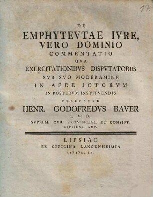 De Emphytevtae Ivre, Vero Dominio Commentatio