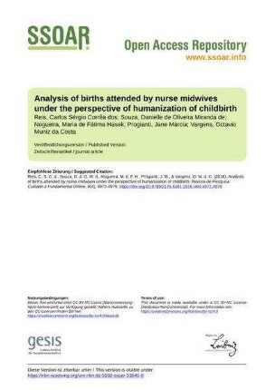 Analysis of births attended by nurse midwives under the perspective of humanization of childbirth