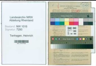 Entnazifizierung Heinrich Tenhagen , geb. 21.03.1901 (Landwirt)
