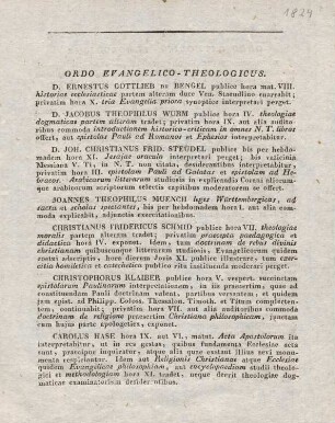 3, Ordo Evangelico-Theologicus