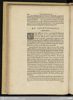 DE ASCENSIONIBUS Astronomicis.