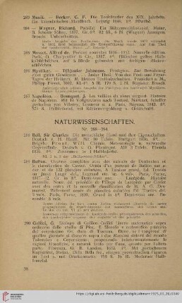 Naturwissenschaften (Nr. 288-297)
