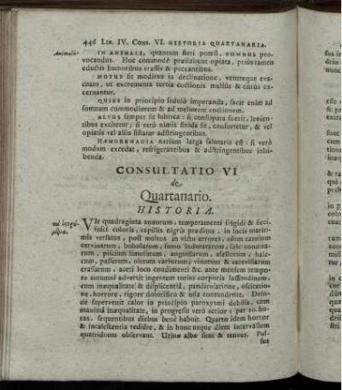 Consultatio VI de Quartanario