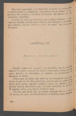Capítulo XX - Nuevos horizontes