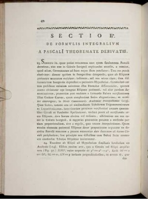 Sectio II. De Formulis Integralium.