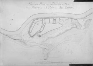 Paulucci-Album-Kurland — Grundriss und Situationsplan der Ruine des Schlosses zu Alt-Selburg, Folio Seite 17