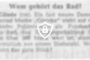 Wem gehört das Rad?