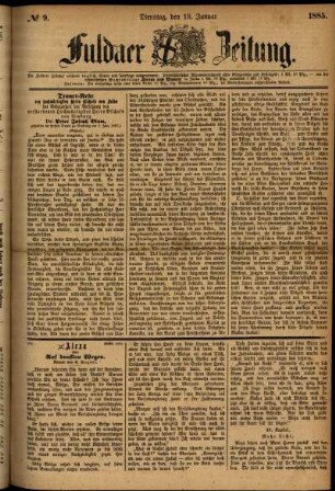 Ausgabe vom Dienstag, den 13. Januar 1885.