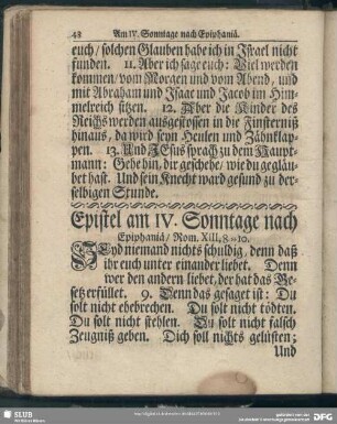 [Am IV. Sonntage nach Epiphaniae]