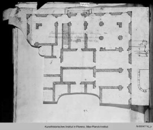 Schablone eines Architekturelements für San Giovannino : Schablone (verso)