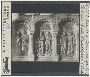 Bamberg, Dom, Ostchor (Georgenchor) : Südseite: linke 3 Apostelpaare