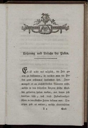 Ursprung und Ursache der Poken.