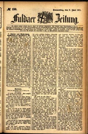 Ausgabe vom Donnerstag, den 09. Juni 1881.