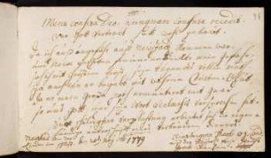 Jongeren, Elias [Theologiestudent]. Neustadt an der Aisch, 20.05.1739.