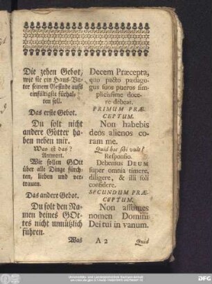 Die zehen Gebot, wie sie ein Haus-Vater seinem Gesinde aufs einfältigste fürhalten soll.