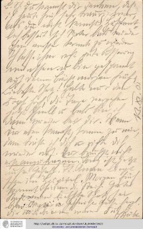 Postkarte vom 13.11.1905