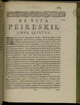 De Vita Peireskii, Liber Quintus