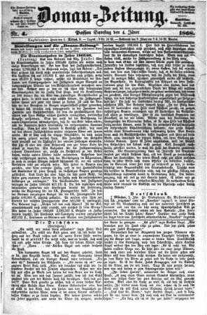 Donau-Zeitung. 1868,1/6 = Jg. 78